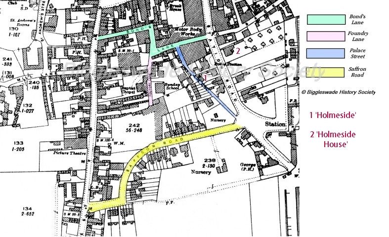 1924 street map Biggleswade annotated.jpg